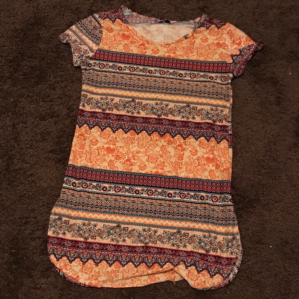 BoHo Orange Designed Top